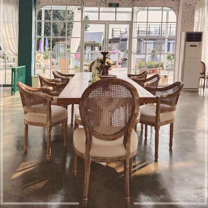 Solid Wood Country Style Dining Room Chair Matte Finish Open Back Dining Arm Chair Clearhalo ' kitchen&dining_furn' 'Dining Chairs' 'Dining Tables & Seating' 'dining_chair' 'furn' 'furn_dining_chair' 'Furniture' 'furniture_dining_chair' 'Kitchen & Dining Furniture' 'kitchen' 1200x1200_aacefbef-d4a0-43b4-9df9-526ed0f1d64c