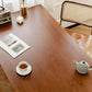 Minimalist Kitchen Brown Dining Table Rectangle Shape Solid Wood Dining Table with 4 Legs Base Clearhalo ' dining_table' 'Dining Tables & Seating' 'Dining Tables' 'furn' 'furn_dining_table' 'Furniture' 'furniture_dining_table' 'Kitchen & Dining Furniture' 'kitchen&dining_furn' 'kitchen' 'kitchen_dining_table' 1200x1200_aacf7712-5a99-4d48-b5ee-f25efca9e5d2