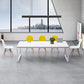 Solid Wood Contemporary Rectangular Dining Table White Indoor Table with Sled Base Clearhalo ' dining_table' 'Dining Tables & Seating' 'Dining Tables' 'furn' 'furn_dining_table' 'Furniture' 'furniture_dining_table' 'Kitchen & Dining Furniture' 'kitchen&dining_furn' 'kitchen' 'kitchen_dining_table' 1200x1200_aacfaea1-6d53-4d0f-a154-aa88f9763d00