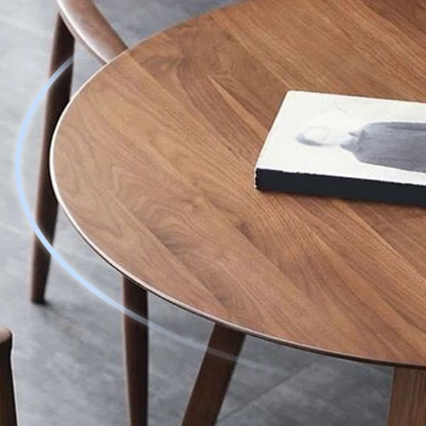 Contemporain 1/2/4 Pièces meubles Round en bois massif en bois ensemble en marron