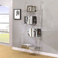 Contemporary Open Back Bookshelf Acrylic Ladder Bookcase with Shelves