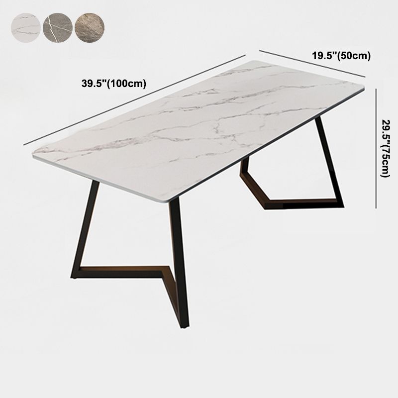 Double Pedestal Dining Table Industrial Style Stone Dining Room Collection for Indoor Clearhalo ' dining_table' 'Dining Tables & Seating' 'Dining Tables' 'furn' 'furn_dining_table' 'Furniture' 'furniture_dining_table' 'Kitchen & Dining Furniture' 'kitchen&dining_furn' 'kitchen' 'kitchen_dining_table' 1200x1200_aada2792-f195-4257-af62-bcc4e875e476