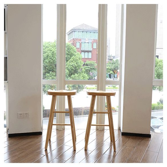 Industrial Style Bar-stool with Wooden Legs Saddle Seat Counter Stool for Kitchen Bar Clearhalo 'Bar Furniture' 'Bar Stools' 'bar_stools' 'furn' 'furn_bar_stools' 'furniture_bar_stools' 'Kitchen & Dining Furniture' 'kitchen&dining_furn' 'kitchen' 'kitchen_furn' Furniture' 1200x1200_aada8ad0-2038-4373-b5de-dbe3a1c3fc8a