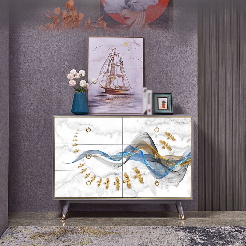 Birch Wood Wohnzimmer Sideboardschrank moderner Buffet -Serverschrank mit Schubladen