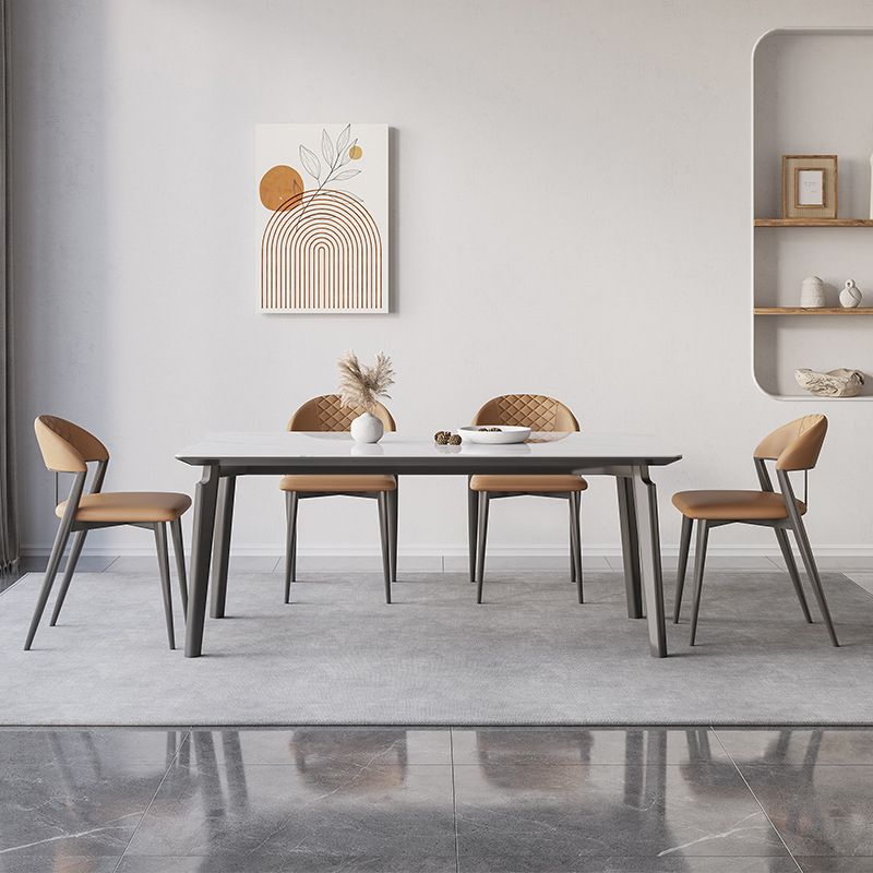 Contemporary Sintered Stone Table Set 1/2/5/7 Pieces Dining Set for Dining Areas Clearhalo 'Dining Room Sets' 'Dining Tables & Seating' 'dining_room_set' 'furn' 'furn_dining_room_set' 'Furniture' 'Kitchen & Dining Furniture' 1200x1200_aadb2130-3734-418d-8810-fff7bc0ea572