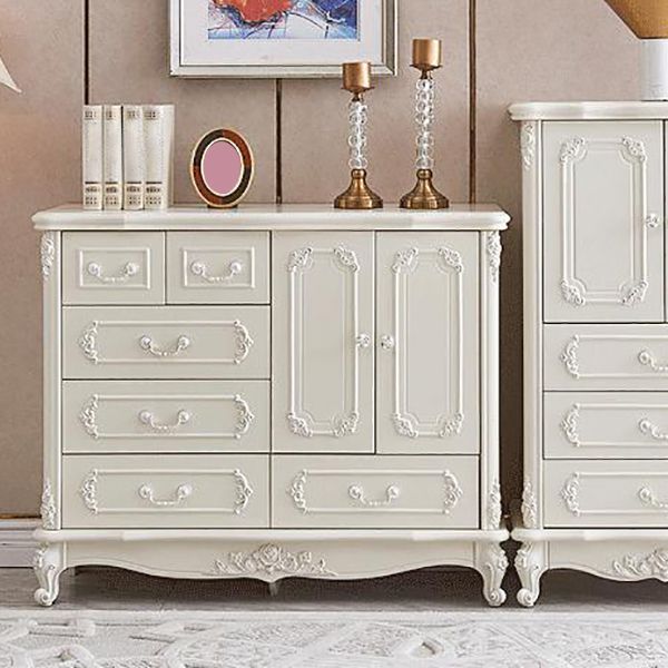 Modern de almacenamiento tocador de cofre cofre de madera con puertas