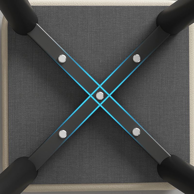 Moderner PU Leder Boucle Pouf Plattenquadrat