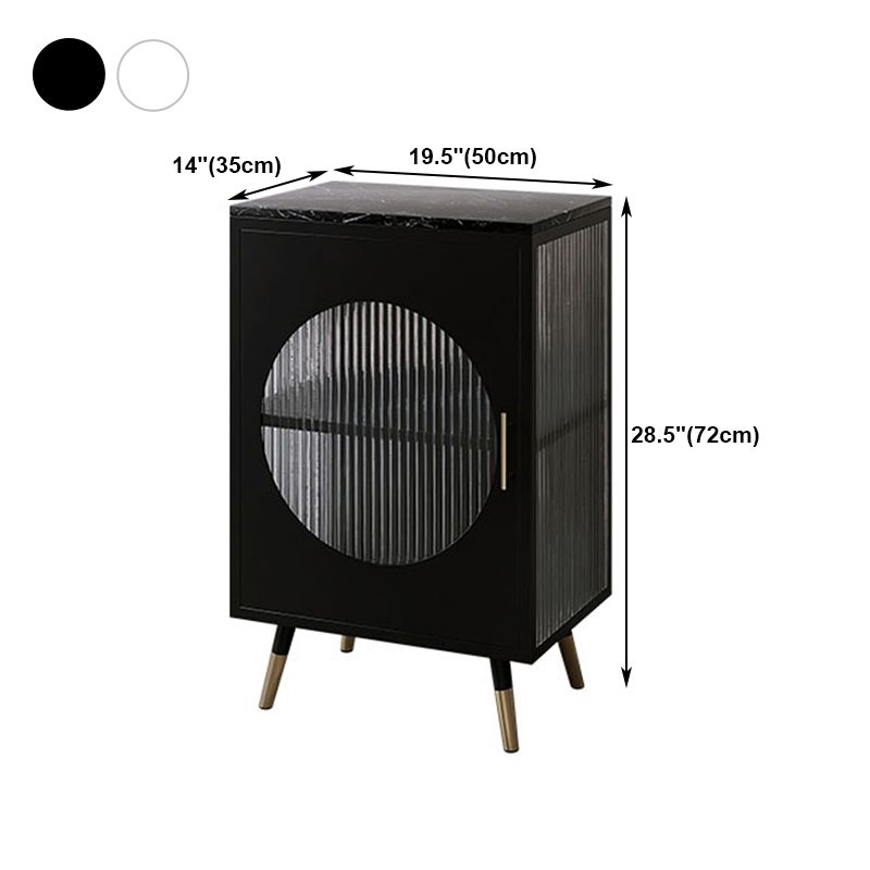 Glass Door Iron Sideboard Modern Server Cabinet with Storage for Living Room Clearhalo 'buffet_sideboard' 'Buffets & Sideboards' 'furn' 'furn_buffet_sideboard' 'Furniture' 'furniture_buffet_sideboard' 'Kitchen & Dining Furniture' 1200x1200_aade1151-eb77-416c-85b2-ef38e3afa080