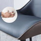 Contemporary Sloped Arm Chair Matte Finish Leather Curved Parsons Chair for Restaurant