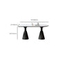 Contemporary Dining Room Dinner Table Oval Double Pedestal Dining Table
