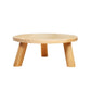 7,8'H Moderner 3-beiniger runder Couchtisch mit Holzsockel für Apartment-Schlafzimmer