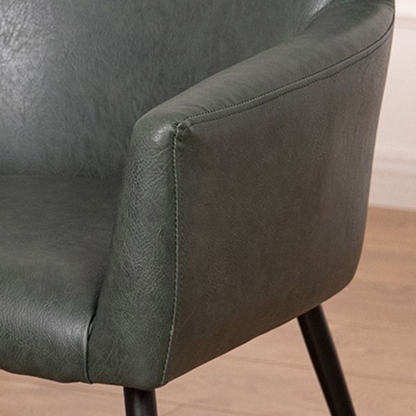 Scandinavian Home Arm Chair Upholstered Parsons Back Metal Single Dining Room Chair Clearhalo ' kitchen&dining_furn' 'Dining Chairs' 'Dining Tables & Seating' 'dining_chair' 'furn' 'furn_dining_chair' 'Furniture' 'furniture_dining_chair' 'Kitchen & Dining Furniture' 'kitchen' 1200x1200_aae2d840-205d-454c-8228-48dc5a261bd6