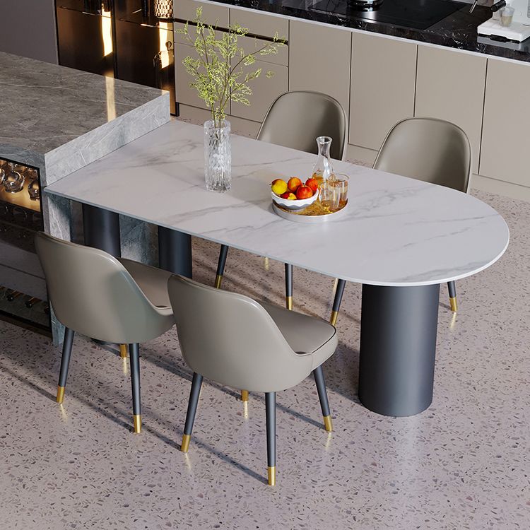 Modern Style Dining Table Sintered Stone Dining Table with Black Frame for Kitchen Clearhalo ' dining_table' 'Dining Tables & Seating' 'Dining Tables' 'furn' 'furn_dining_table' 'Furniture' 'furniture_dining_table' 'Kitchen & Dining Furniture' 'kitchen&dining_furn' 'kitchen' 'kitchen_dining_table' 1200x1200_aae40a1c-8463-4c14-a2f3-edc88cb02933
