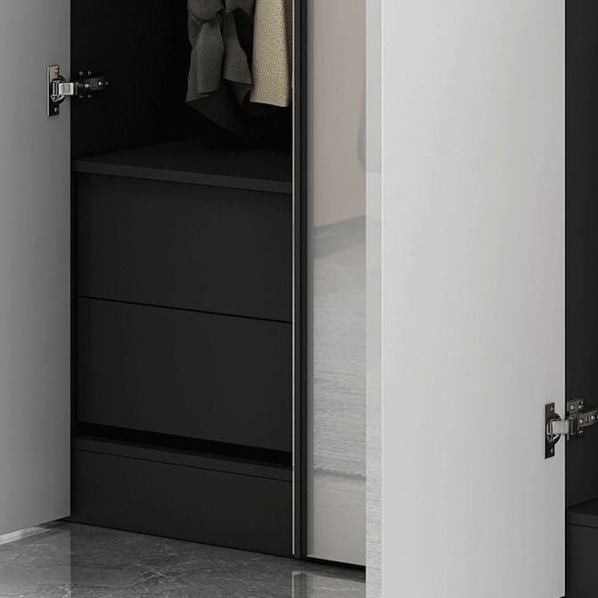 Modern Manufactured Wood Storage Cabinet High Gloss White Cabinet Clearhalo 'Armoires & Wardrobes' 'armoires_wardrobes' 'Bedroom Furniture' 'furn' 'furn_armoires_wardrobes' 'Furniture' 1200x1200_aae431e6-a5e8-4c23-935c-cac13a8db138