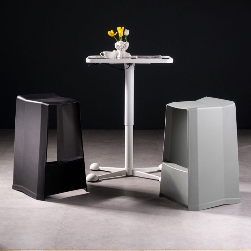 Modern Style Plastic Counter Stool Armless Barstool with Footrest Clearhalo 'Bar Furniture' 'Bar Stools' 'bar_stools' 'furn' 'furn_bar_stools' 'Furniture' 'Kitchen & Dining Furniture' 1200x1200_aae45f41-7a47-4ce2-984a-ea488128aaa4