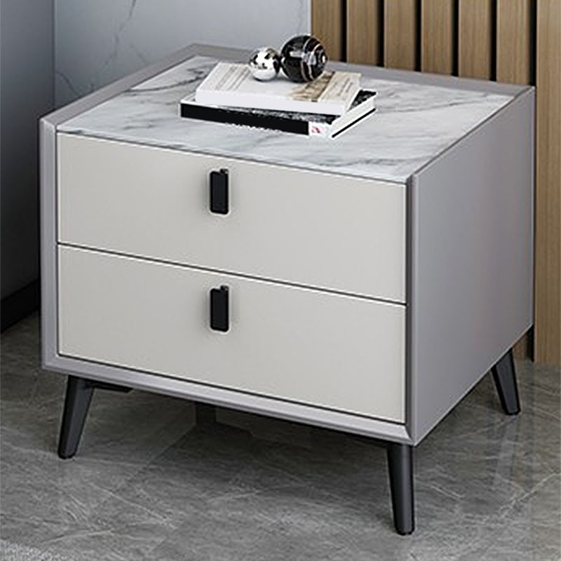 Wood Nightstand Or End Table 18.5" Tall Bed Nightstand with Drawers and Legs Clearhalo 'Bedroom Furniture' 'furn' 'furn_night_stand' 'Furniture' 'night_stand' 'Nightstands' 1200x1200_aae4d2bf-d506-4723-91cb-f9c964c814bc