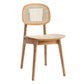 Rubber Wood Dining Chairs Scandinavian Open Back Dining Side Chair
