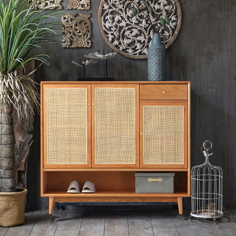 Contemporary Cabinet Pine Rectangle 1 - Drawer with Doors Knobs Accent Cabinet Clearhalo 'Cabinets & Chests' 'cabinets_chests' 'furn' 'furn_cabinets_chests' 'Furniture' 'Living Room Furniture' 1200x1200_aae72da1-65fc-4b68-81b2-3da50a9ef006