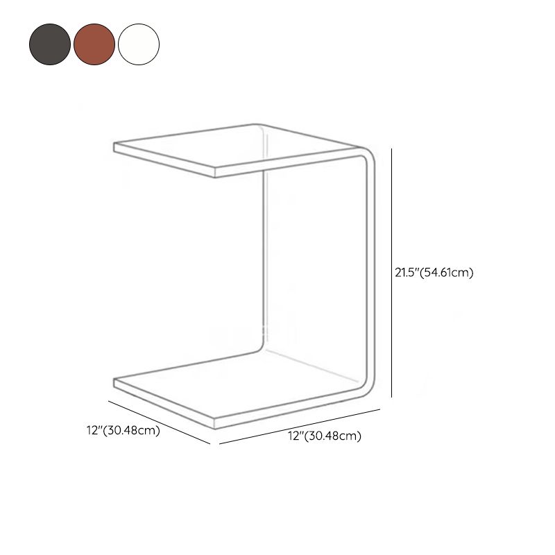 Tavolo da goccia laterale quadrata di plastica modernistica moderna tavola accento laterale di divano in slitta