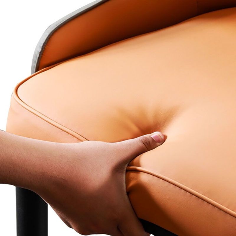 Scandinavian Style Upholstered Arm Chairs Solid Back Dining Side Chairs for Kitchen Clearhalo ' kitchen&dining_furn' 'Dining Chairs' 'Dining Tables & Seating' 'dining_chair' 'furn' 'furn_dining_chair' 'Furniture' 'furniture_dining_chair' 'Kitchen & Dining Furniture' 'kitchen' 1200x1200_aaebce21-3bd4-40c4-baa8-410aa2dcaef2