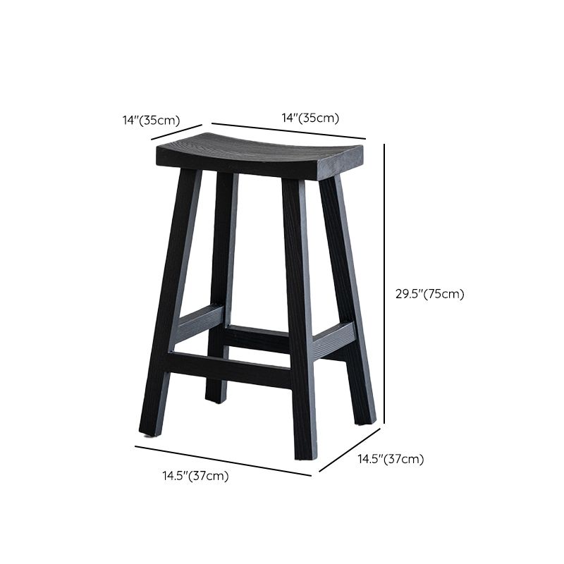 Modern Style Black Bar Stool Solid Wood Bar Stools for Dining Room