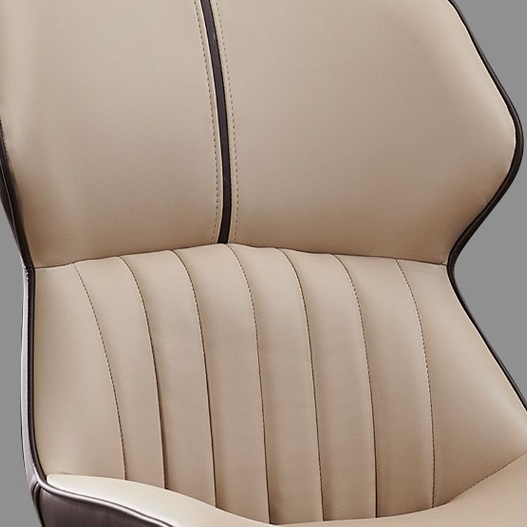 Contemporary Dining Chairs Leather Curved Parsons Arm Chair for Brasserie Clearhalo ' kitchen&dining_furn' 'Dining Chairs' 'Dining Tables & Seating' 'dining_chair' 'furn' 'furn_dining_chair' 'Furniture' 'furniture_dining_chair' 'Kitchen & Dining Furniture' 'kitchen' 1200x1200_aaecf608-5e19-4fa9-af61-f7f7e6650558