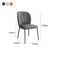 Modern Indoor Side Chair with Grey Metal Legs Faux Leather Dining Chair for Home