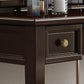 Stile tradizionale 3 -DrAwer Tavolo da trucco a specchio in legno Vanity