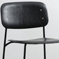 Contemporary Style Armless Chair Open Back Side Wooden Chair with Metal Base