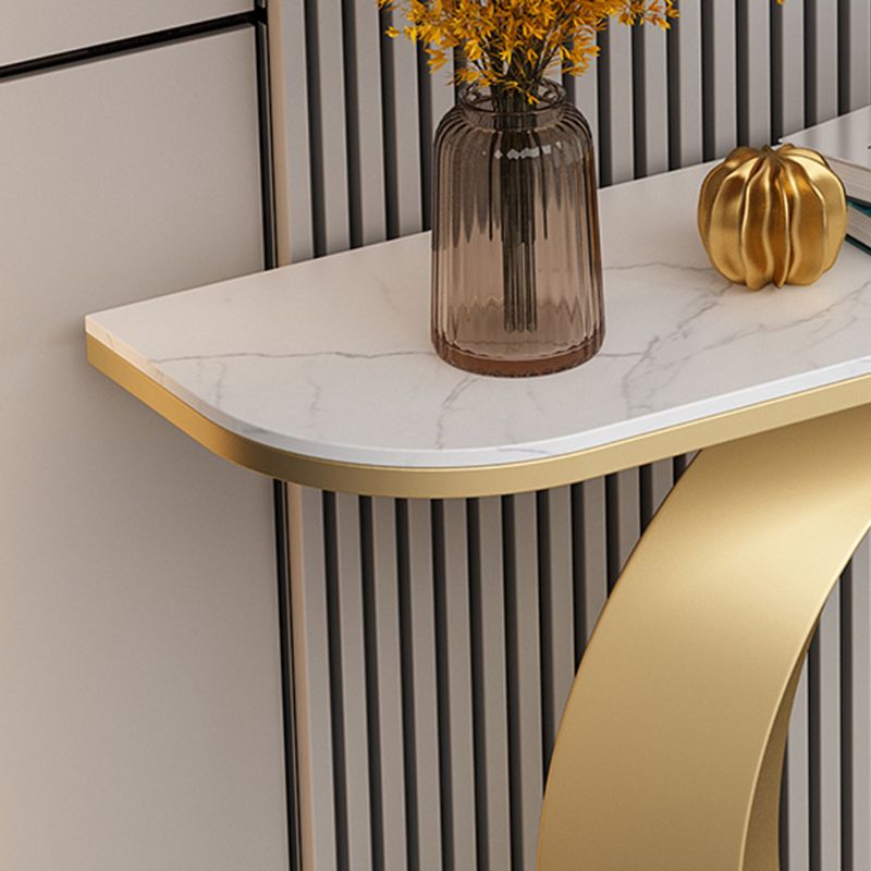 Contemporary Console Accent Table Antique Finish Console Sofa Table in Stone Clearhalo 'Console Tables' 'console_tables' 'Entry & Mudroom Furniture' 'furn' 'furn_console_tables' 'Furniture' 1200x1200_aaee147a-7e79-40e4-8bbd-552ab6d0cb5c