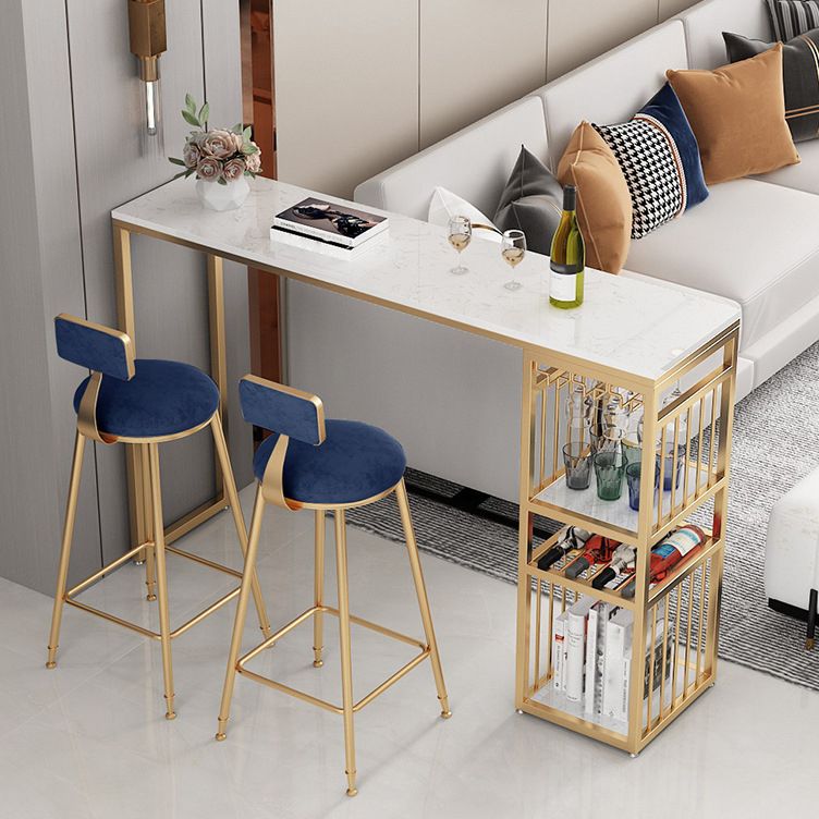 Stone Bar Table Traditional Luxury Rectangle Bar Dining Table with Sled Base Clearhalo 'Bar Furniture' 'Bar Tables' 'bar_tables' 'furn' 'furn_bar_tables' 'Furniture' 'furniture_bar_tables' 'Kitchen & Dining Furniture' 1200x1200_aaeea3f4-a412-47e2-824e-2186fa0d1152