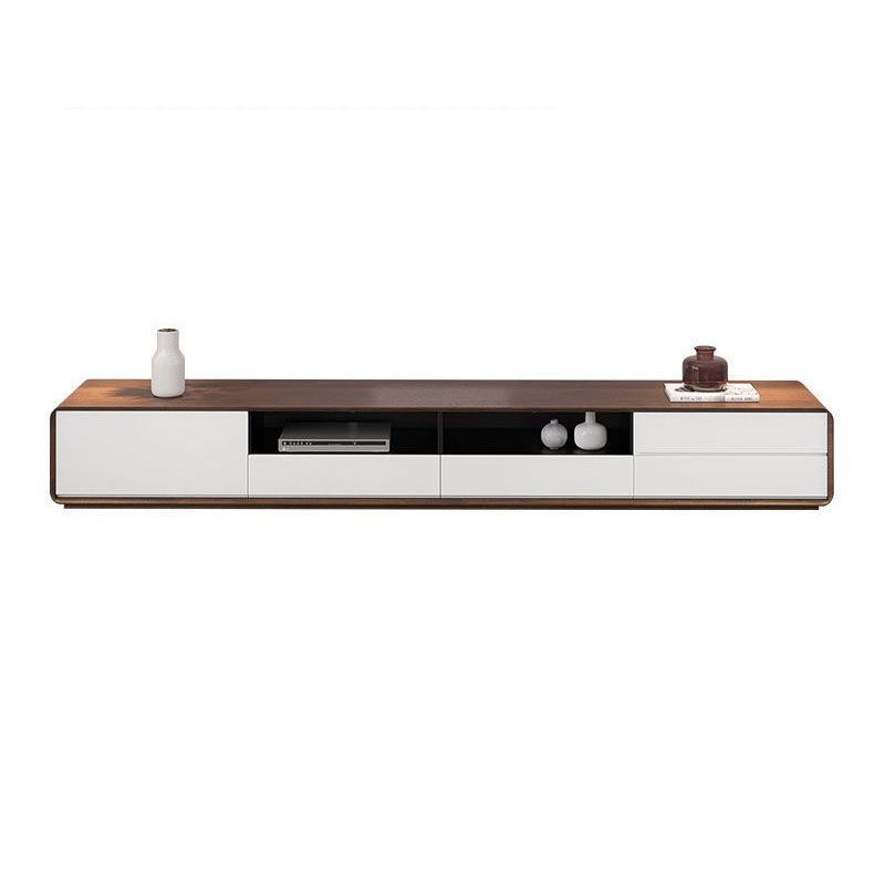 Console TV scandinava Console multimediale TV in legno con cassetti