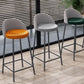 Contemporary Home Footrest Barstool Matte Finish Upholstered Stool