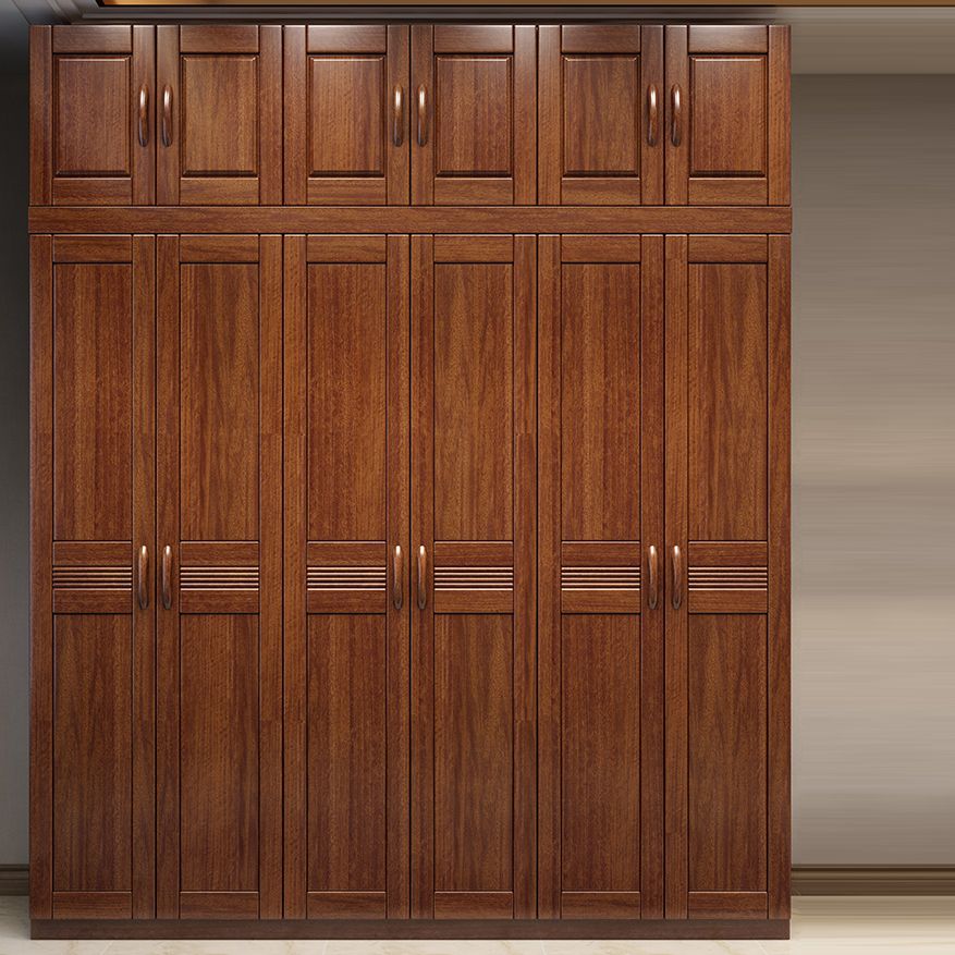 Traditional Walnut Wood Storage Cabinet Brown Cabinet for Home