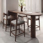 Table de bar rectangulaire de style industriel, ensemble de 1/2/5 pièces en bois pour la cuisine