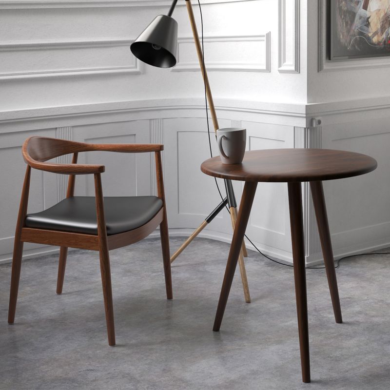 モダンホームウッドオープンバックダイニングルーム布張りのアームチェア