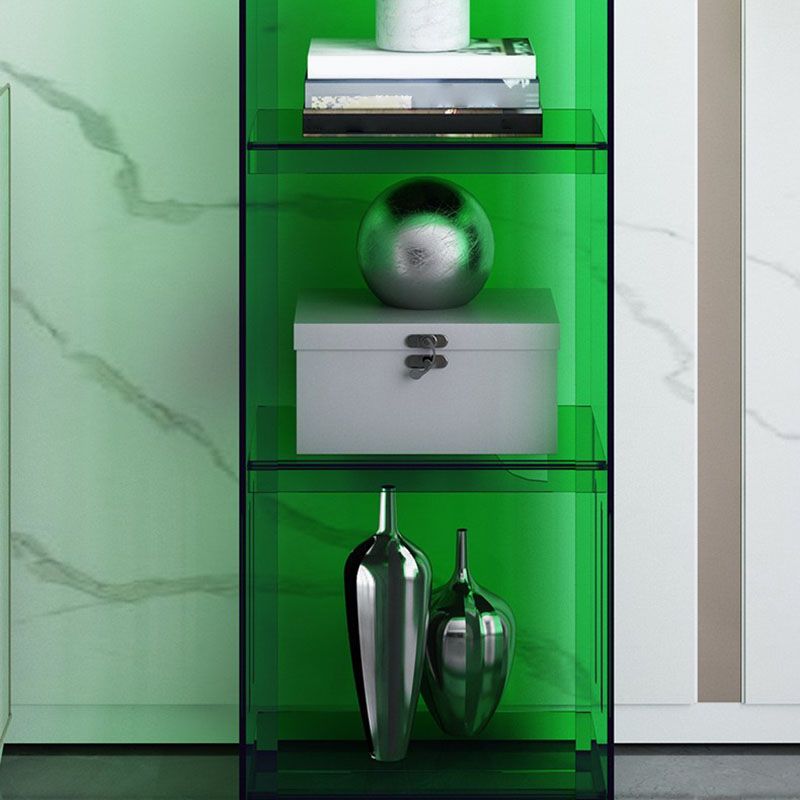 Closed Back Bookshelf Nordic Rectangle Acrylic Storage Bookcase