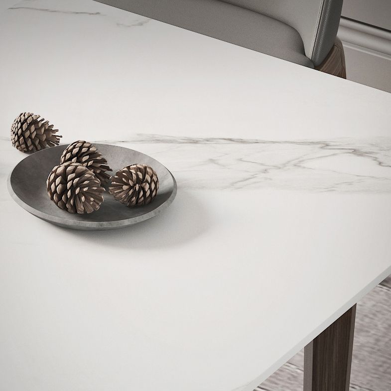 Extendable Sintered Stone Top Dining Set Rectangle 1/4/5/7 Pieces Dining Room Table Set Clearhalo 'Dining Room Sets' 'Dining Tables & Seating' 'dining_room_set' 'furn' 'furn_dining_room_set' 'Furniture' 'furniture_dining_room_set' 'Kitchen & Dining Furniture' 1200x1200_aaf6dfec-e594-4afc-8666-2792511a1a8c