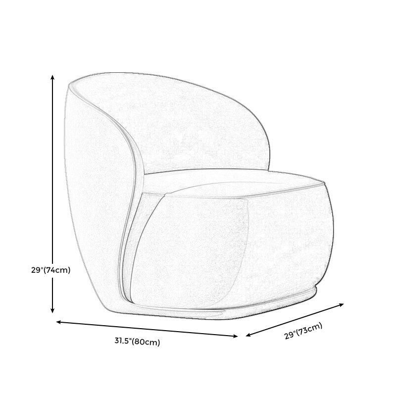 28.74 "L x 31,5" W x 29.13 "H Hedendaagse strakke rugarmloze stoel voor slaapkamer