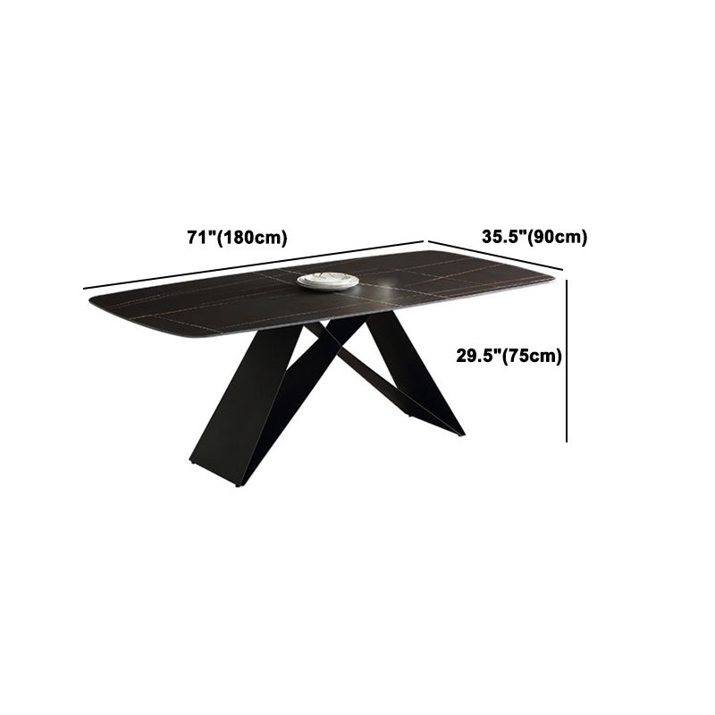 Set da pranzo moderno con piano in pietra sinterizzata Set tavolo da pranzo rettangolare 1/4/5/7 pezzi