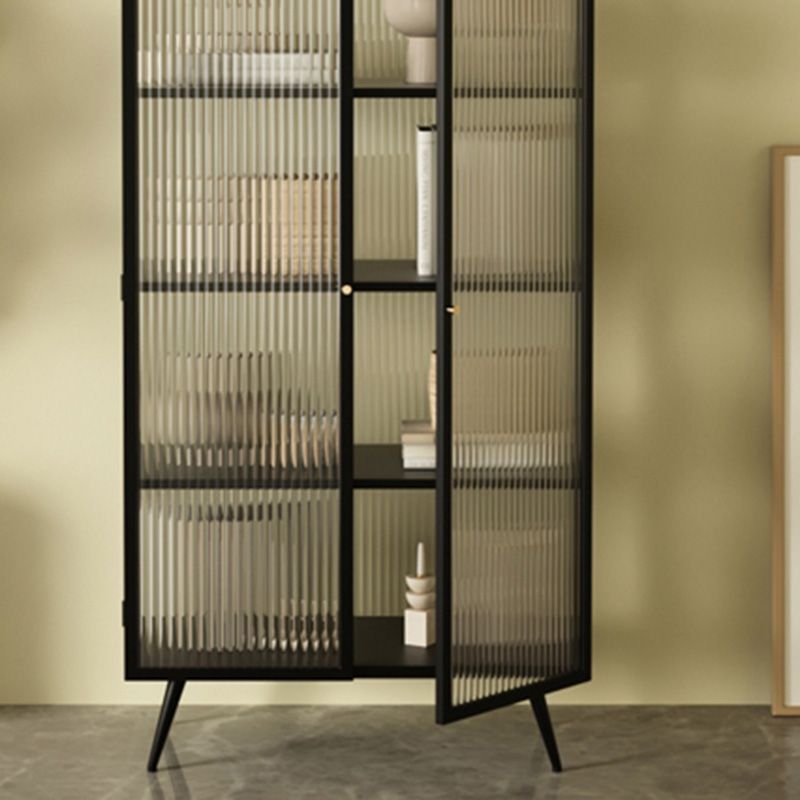 53"H Rectangular Metal Side Board Modern Minimalist Home Sideboard with Door Clearhalo 'buffet_sideboard' 'Buffets & Sideboards' 'furn' 'furn_buffet_sideboard' 'Furniture' 'Kitchen & Dining Furniture' 1200x1200_aafd0b0c-dda9-4d56-887a-9dc16bbad24b