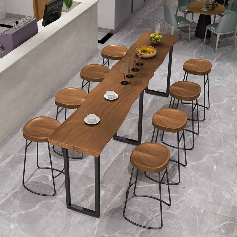Solid Wood Dining Stool Modern Backless Bar Stool with Footrest Clearhalo 'Bar Furniture' 'Bar Stools' 'bar_stools' 'furn' 'furn_bar_stools' 'Furniture' 'Kitchen & Dining Furniture' 1200x1200_aafeb790-673b-46f7-b29e-a7990e5d9ad7