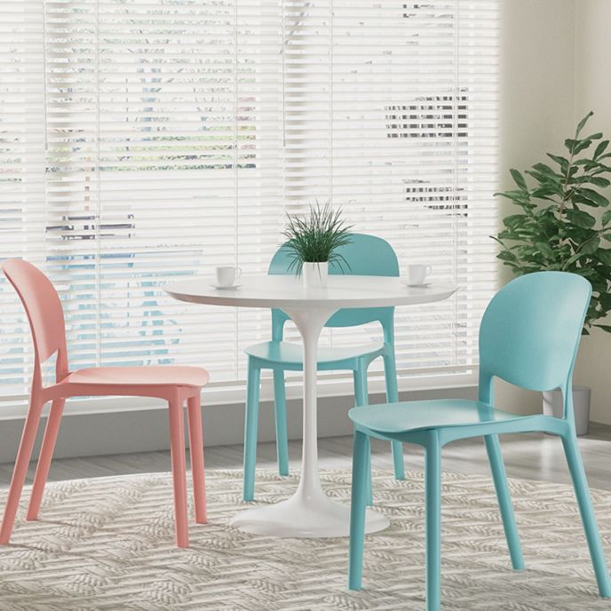 Nordic Backrest Stackable Chair with Acrylic Legs for Dining Room