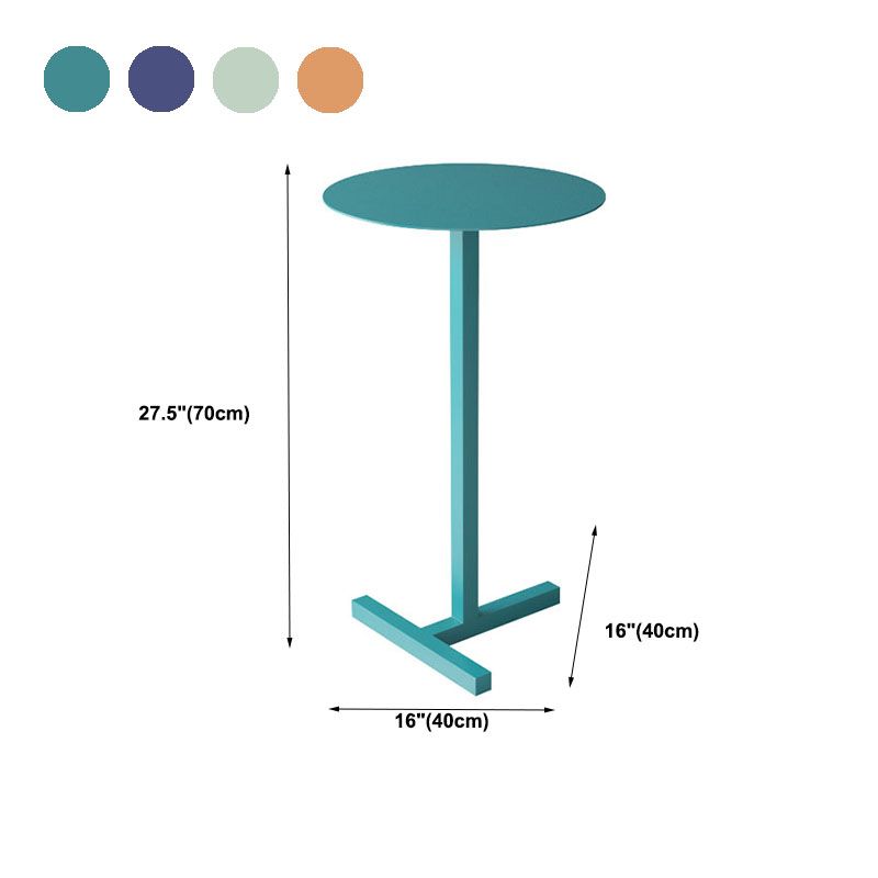 Round Abstract Base Design Metal Side Table Medieval Modern Style