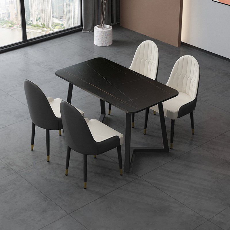 Modern 1/4/5/7 Pieces Dining Room Table Set Sintered Stone Dining Set Clearhalo 'Dining Room Sets' 'Dining Tables & Seating' 'dining_room_set' 'furn' 'furn_dining_room_set' 'Furniture' 'furniture_dining_room_set' 'Kitchen & Dining Furniture' 'kitchen&dining_furn' 'kitchen' 1200x1200_aafefbd4-1ece-49db-8b00-7e68e7f94792