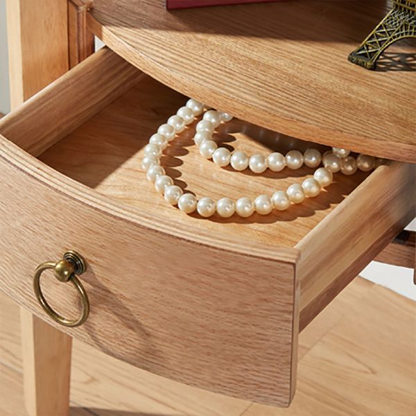 Tavolo da console a 4 gambe moderni di mezza luna moderna di mezza secolo in marrone