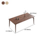Rectangle 4 Legs Mid-Century Dining Table Wood Color Fixed Table of Ash Wood