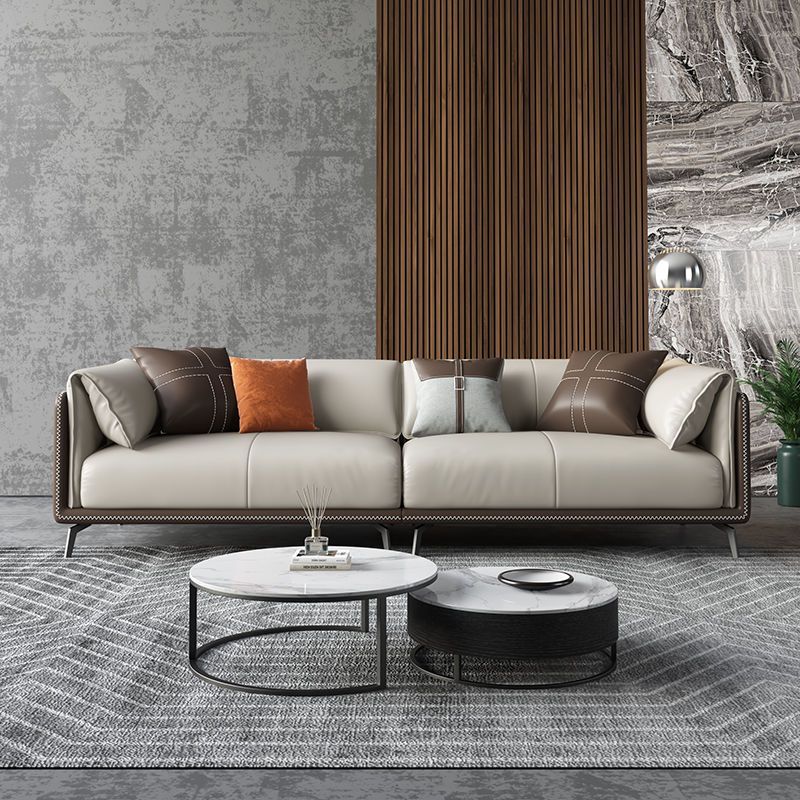 ステイン耐性のある固定性の本革枕トップアームの座席