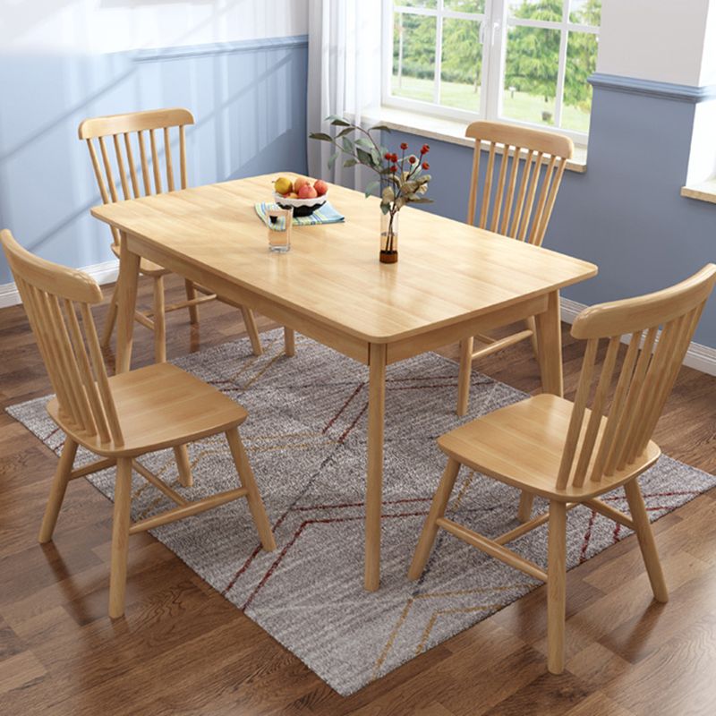 Rubberwood Dining Table Modern Rectangle Dining Table for Kitchen Clearhalo 'Dining Tables & Seating' 'Dining Tables' 'dining_table' 'furn' 'furn_dining_table' 'Furniture' 'Kitchen & Dining Furniture' 1200x1200_ab02fa68-14fe-4418-bd9d-594f43d5e87f