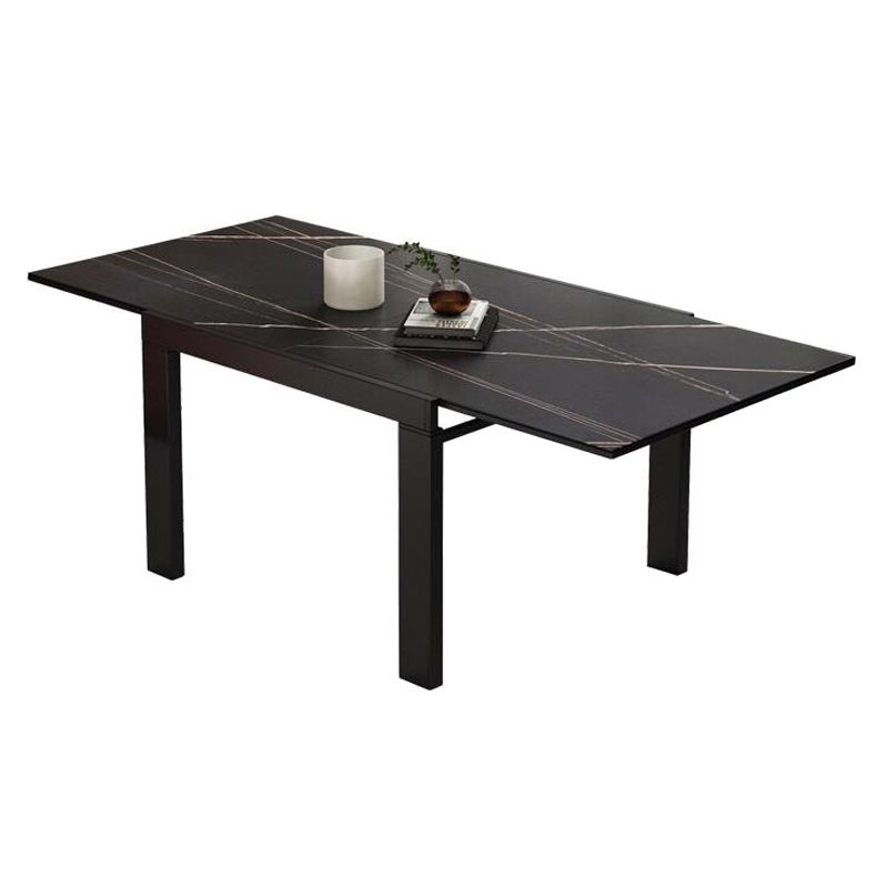 Industrial Square 35.5'' Dining Table Stone Dining Room Collection with Leaf Extension Clearhalo ' dining_table' 'Dining Tables & Seating' 'Dining Tables' 'furn' 'furn_dining_table' 'Furniture' 'furniture_dining_table' 'Kitchen & Dining Furniture' 'kitchen&dining_furn' 'kitchen' 'kitchen_dining_table' 1200x1200_ab035d35-d254-4906-ba85-c7e372027fb7